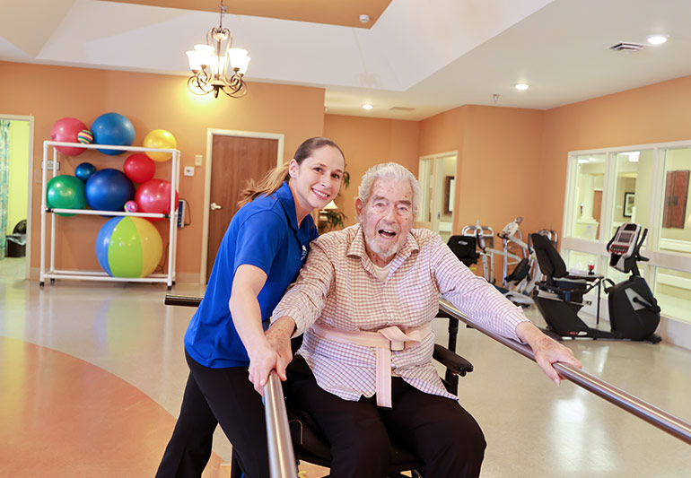 Care team member reviewing a personalized end-of-life care plan with a resident